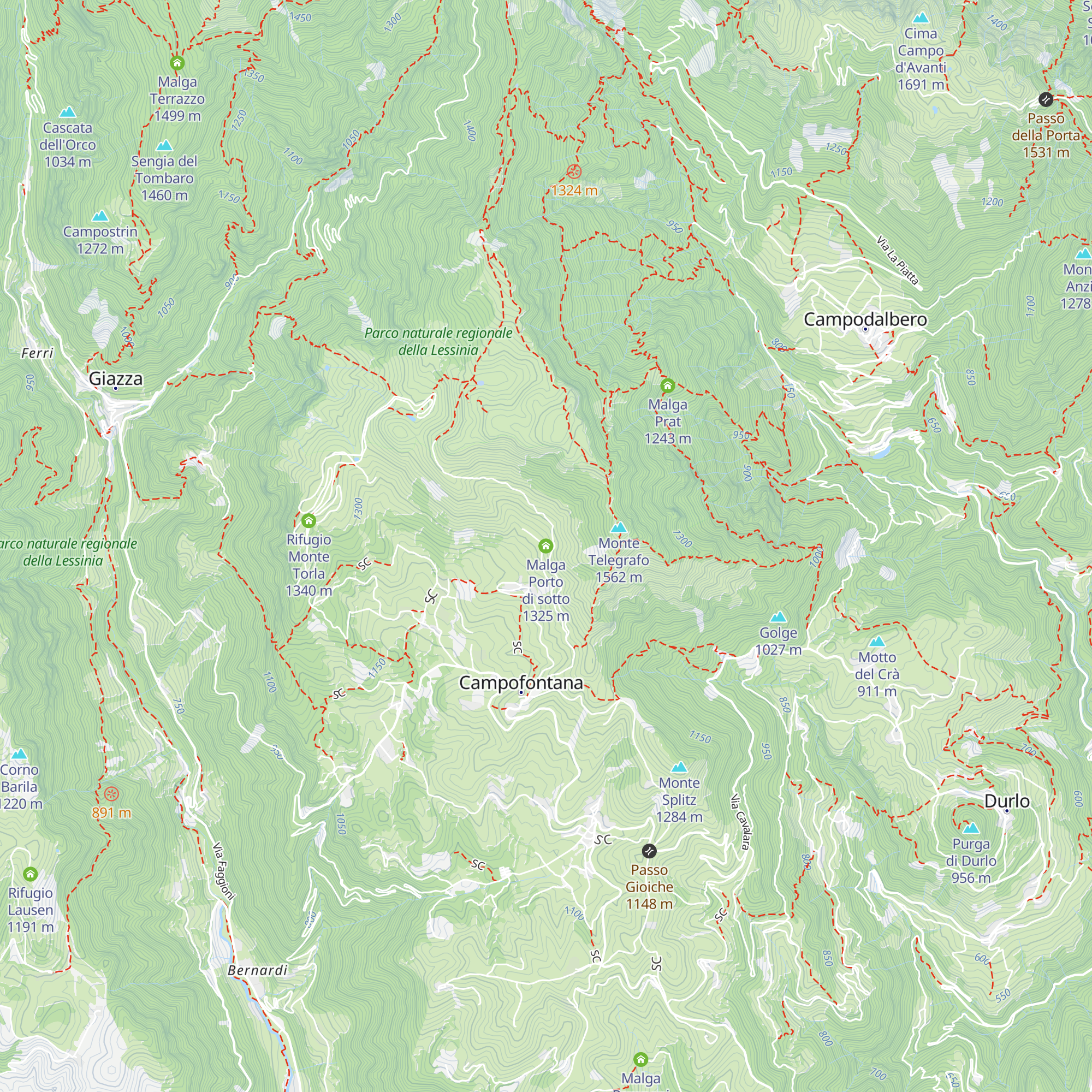 Malga Porto di sotto map
