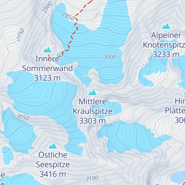Map of Mittlere Kräulspitze