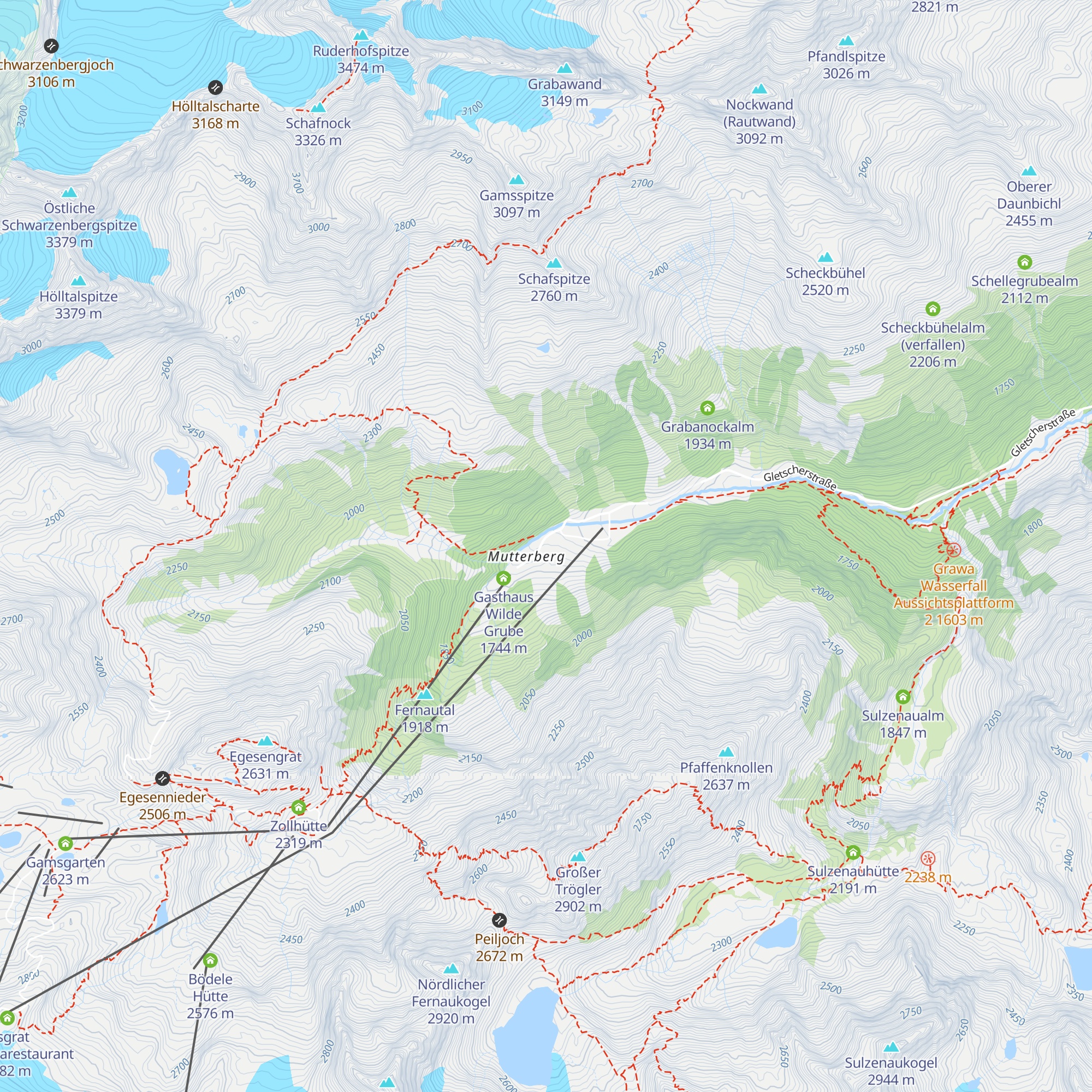 Alpensporthotel Mutterberg map