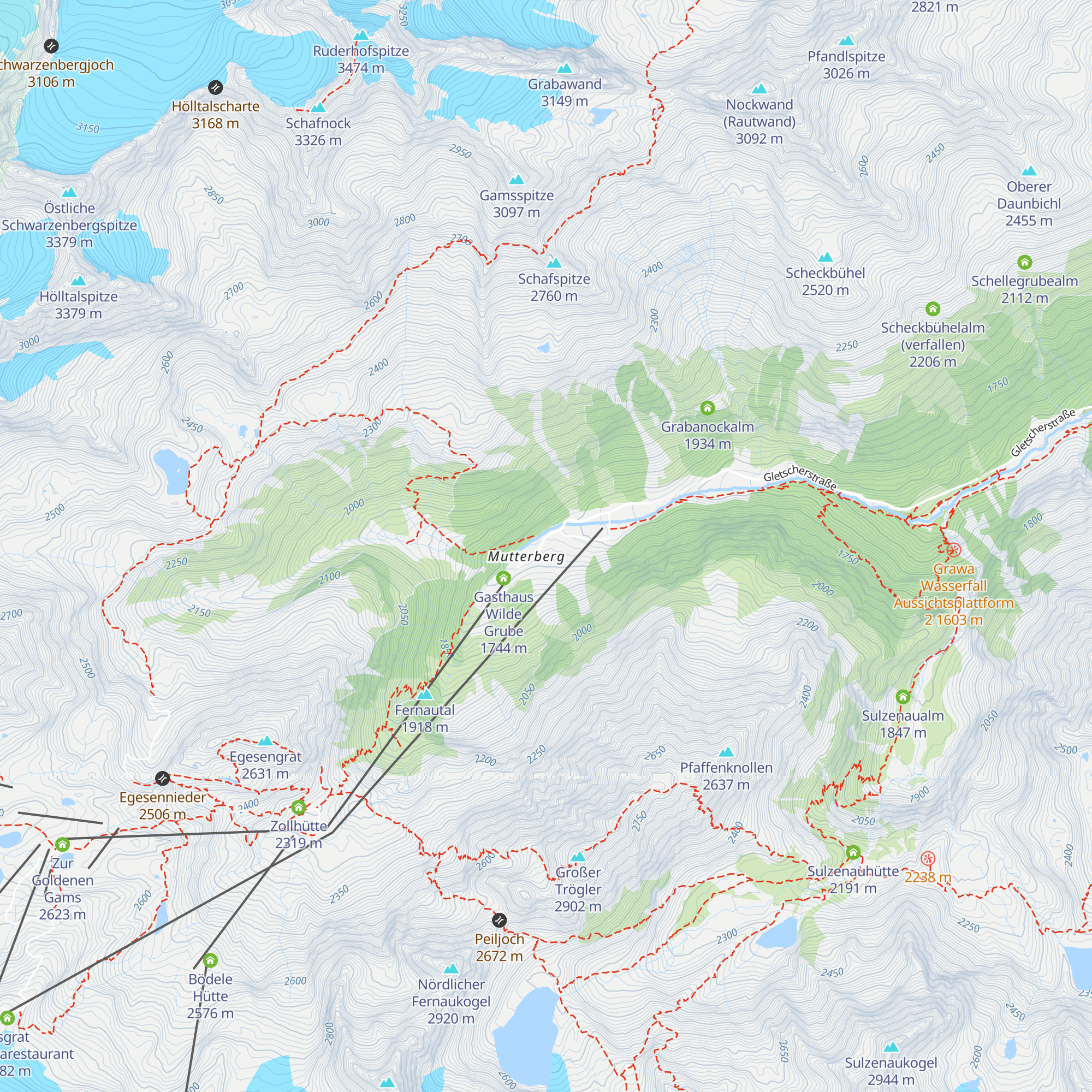 Alpensporthotel Mutterberg map