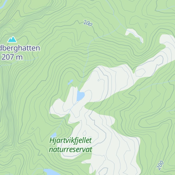Map of Hjartvikfjellet