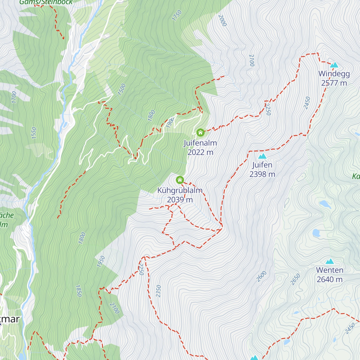 Kühgrüblalm map
