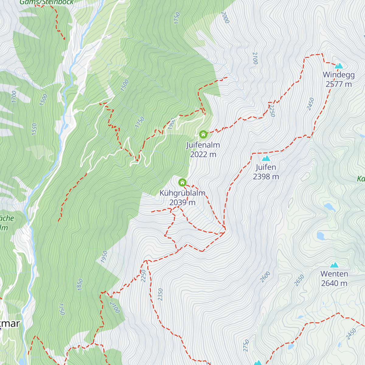 Kühgrüblalm map