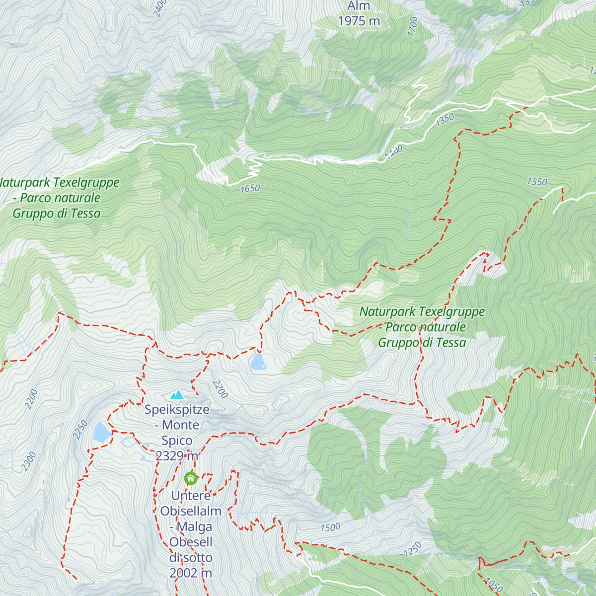 Faglsalm - Malga Fagls map