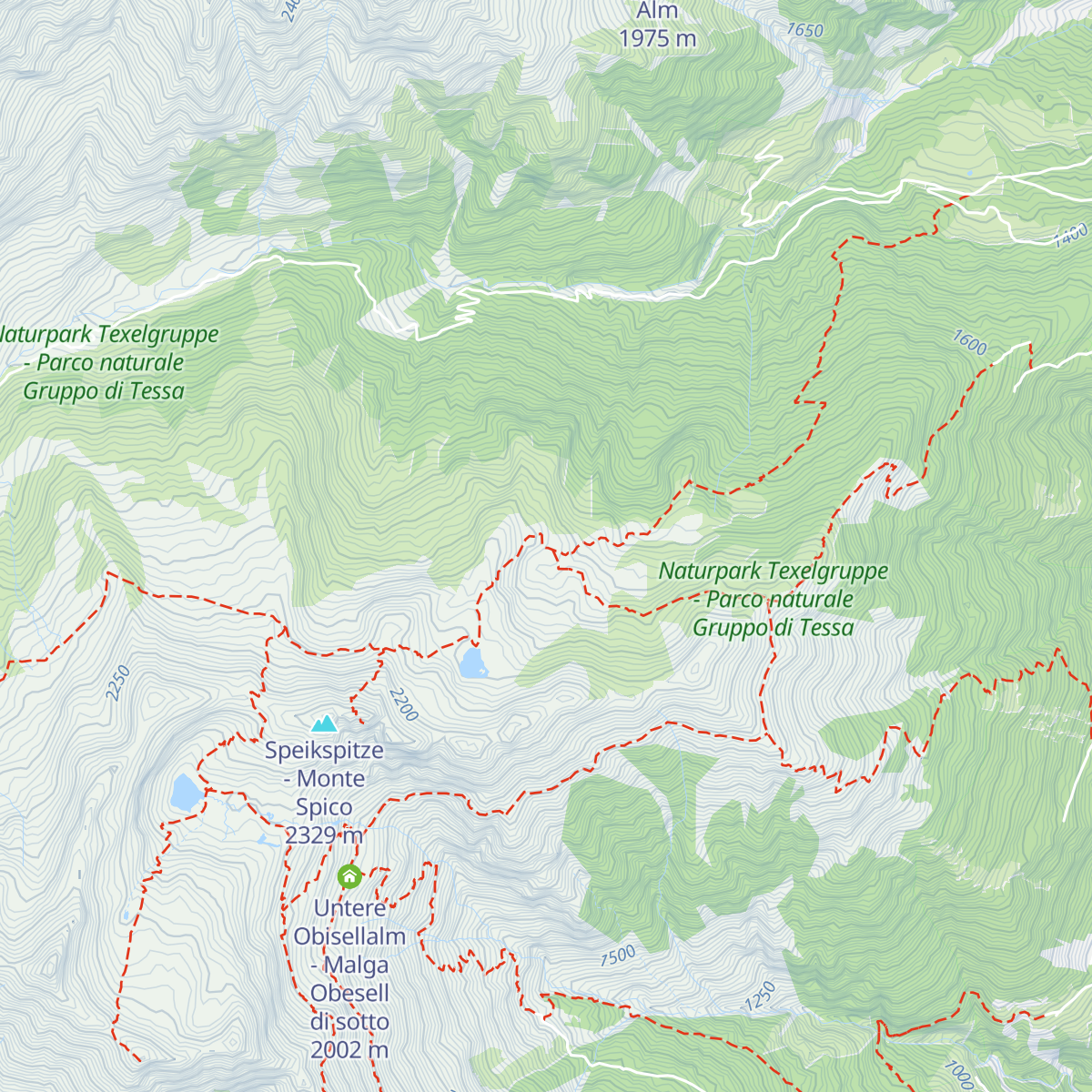 Faglsalm - Malga Fagls map