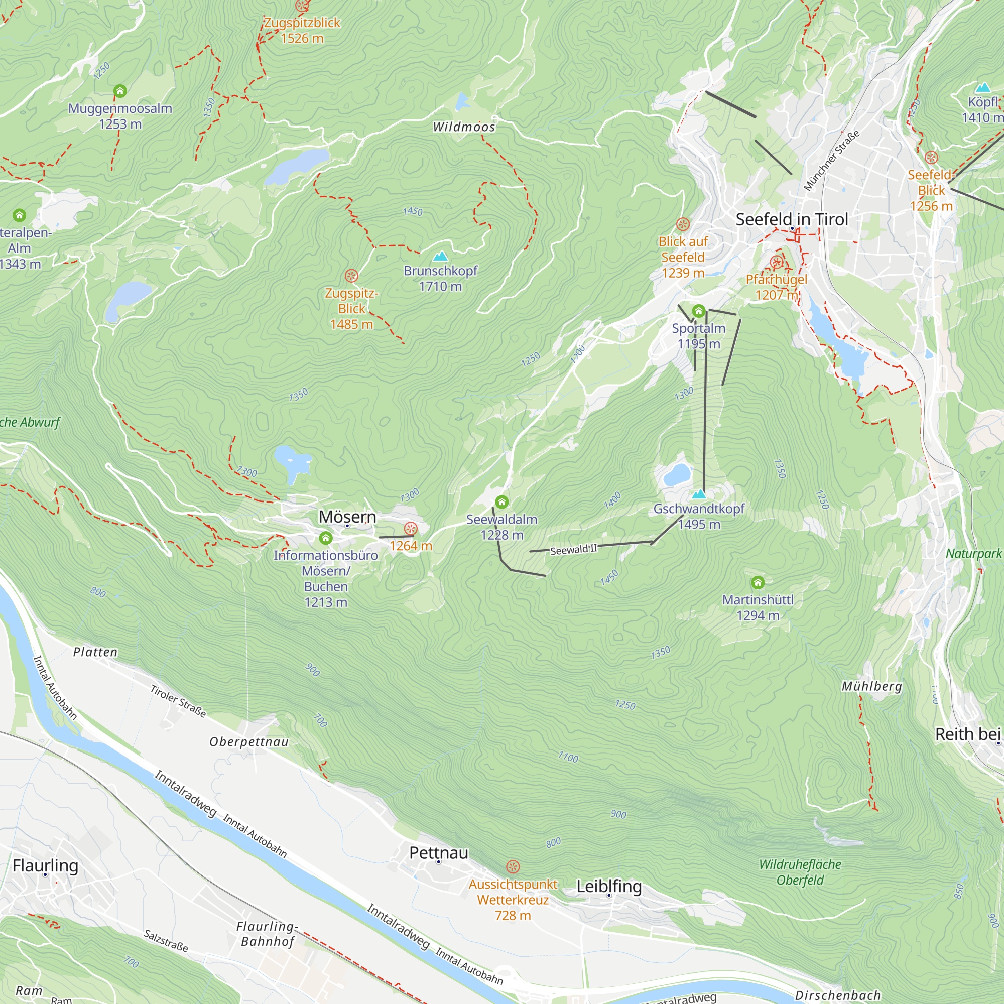 Seewaldalm map