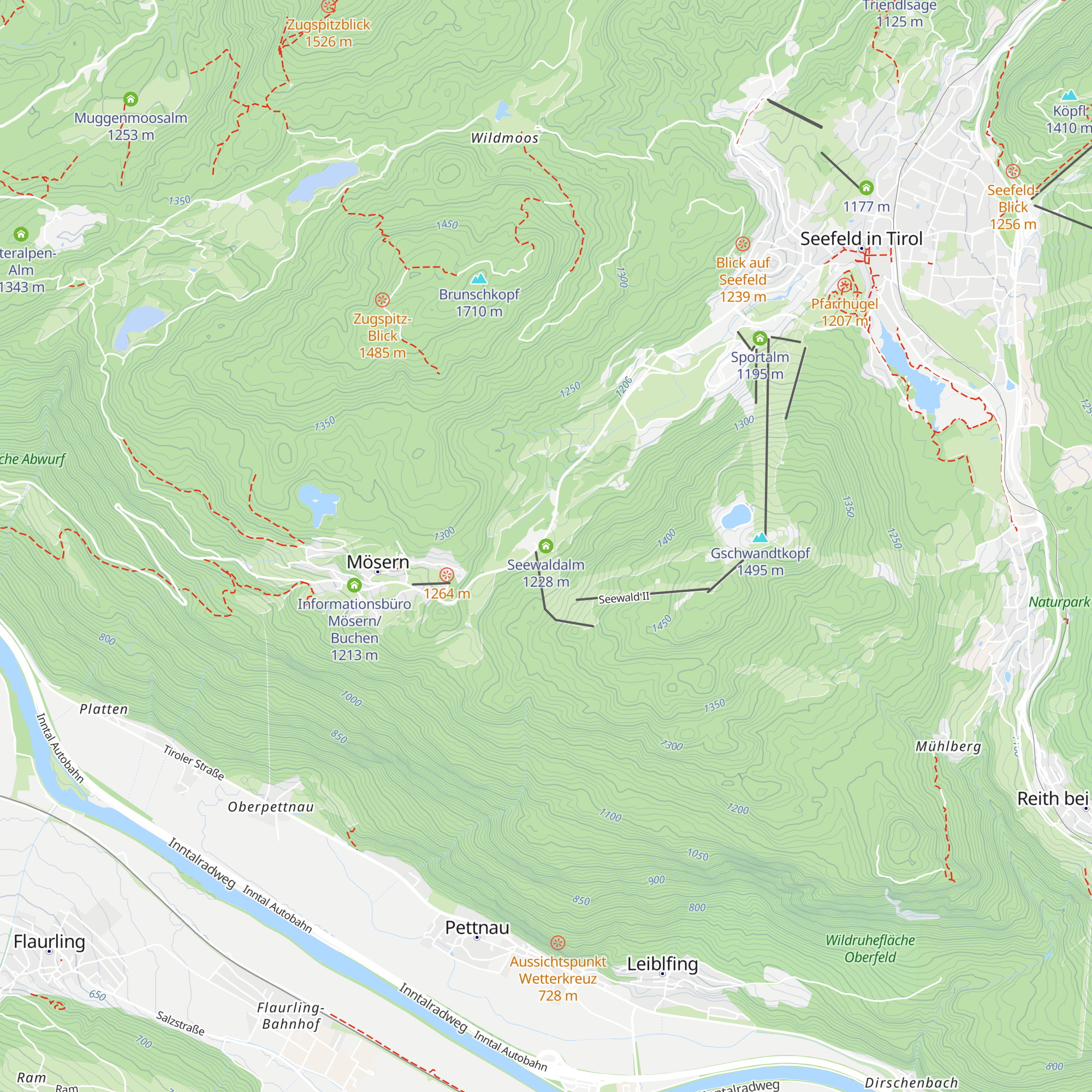 Seewaldalm map