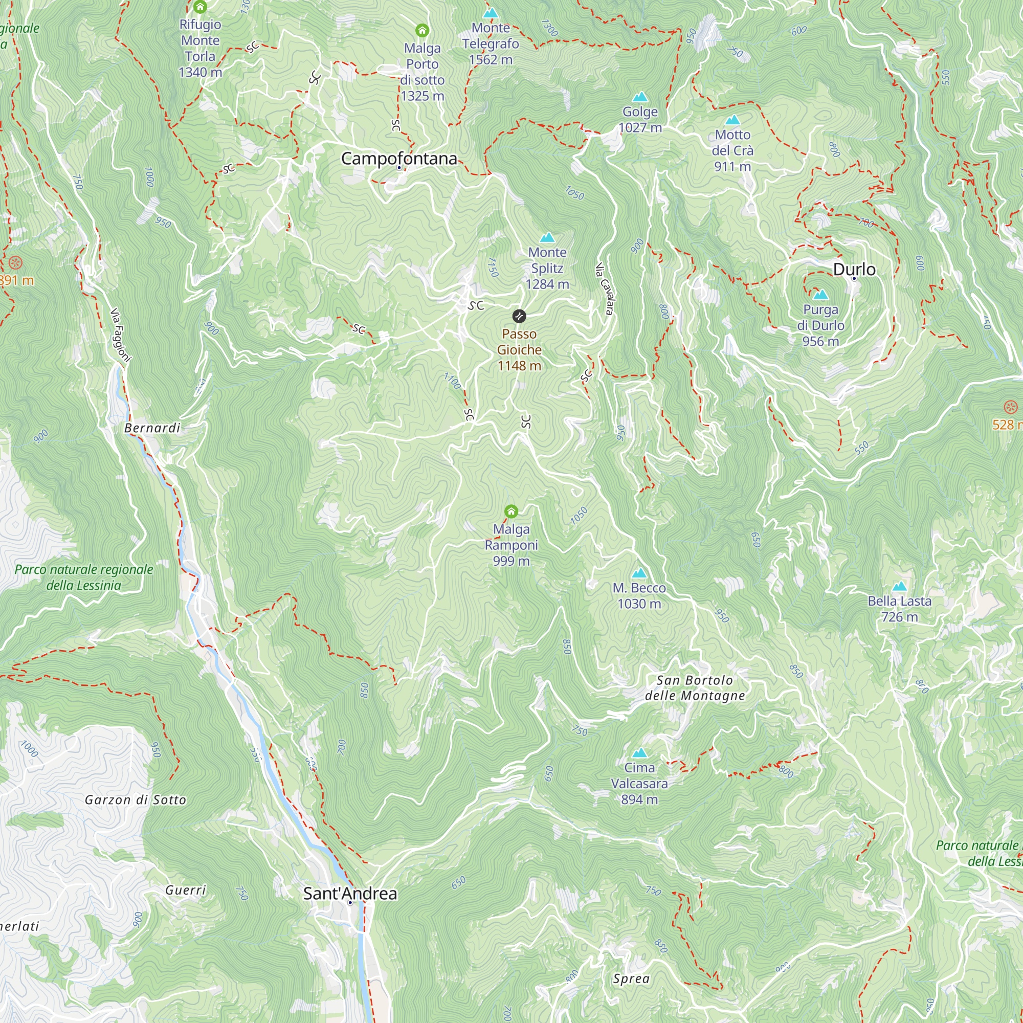 Malga Ramponi map