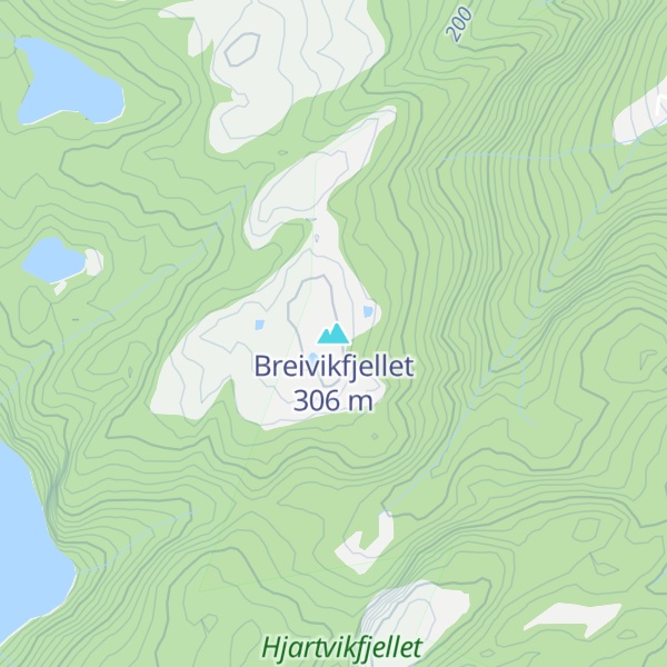 Map of Breivikfjellet