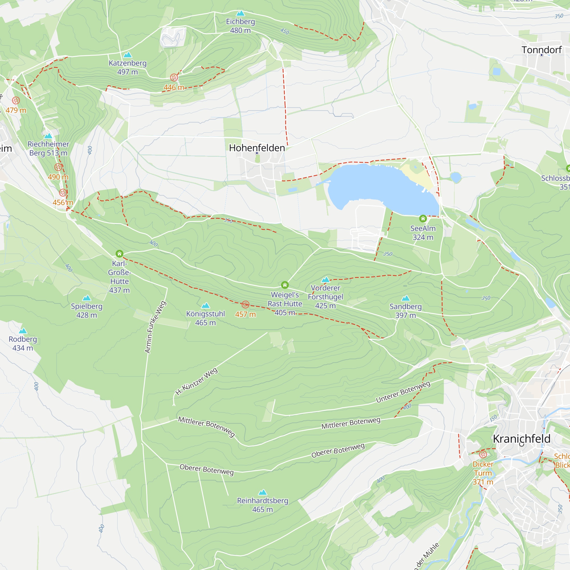 Weigel's Rast Hütte map
