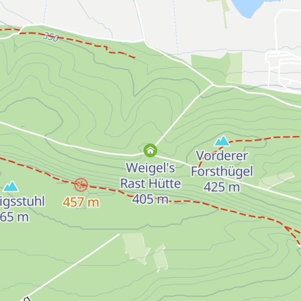 Map of Weigel's Rast Hütte