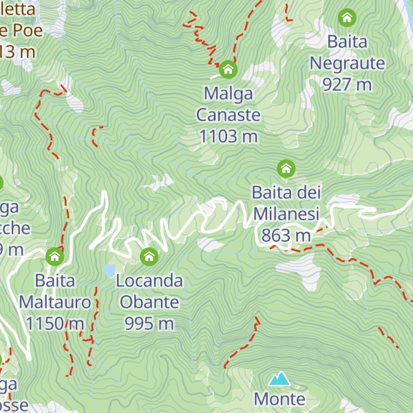 Map of Malga Lora
