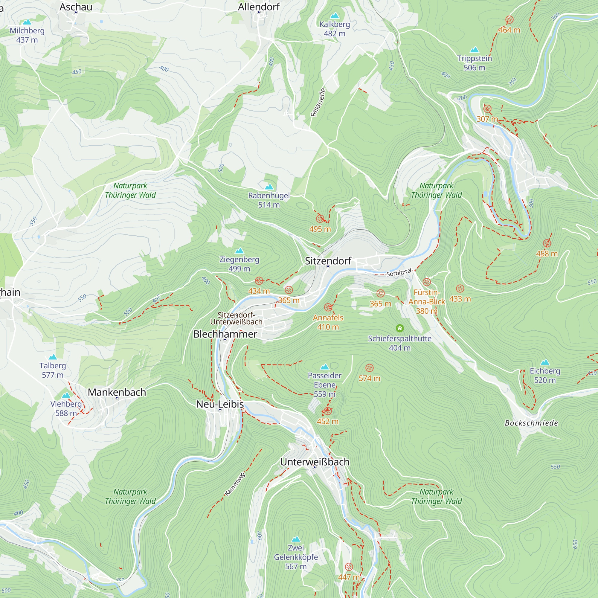 Toristinformation Sitzendorf map
