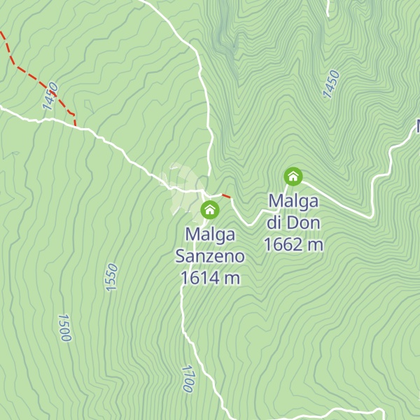 Map of Malga Sanzeno