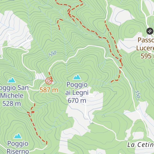 Map of Poggio ai Legni