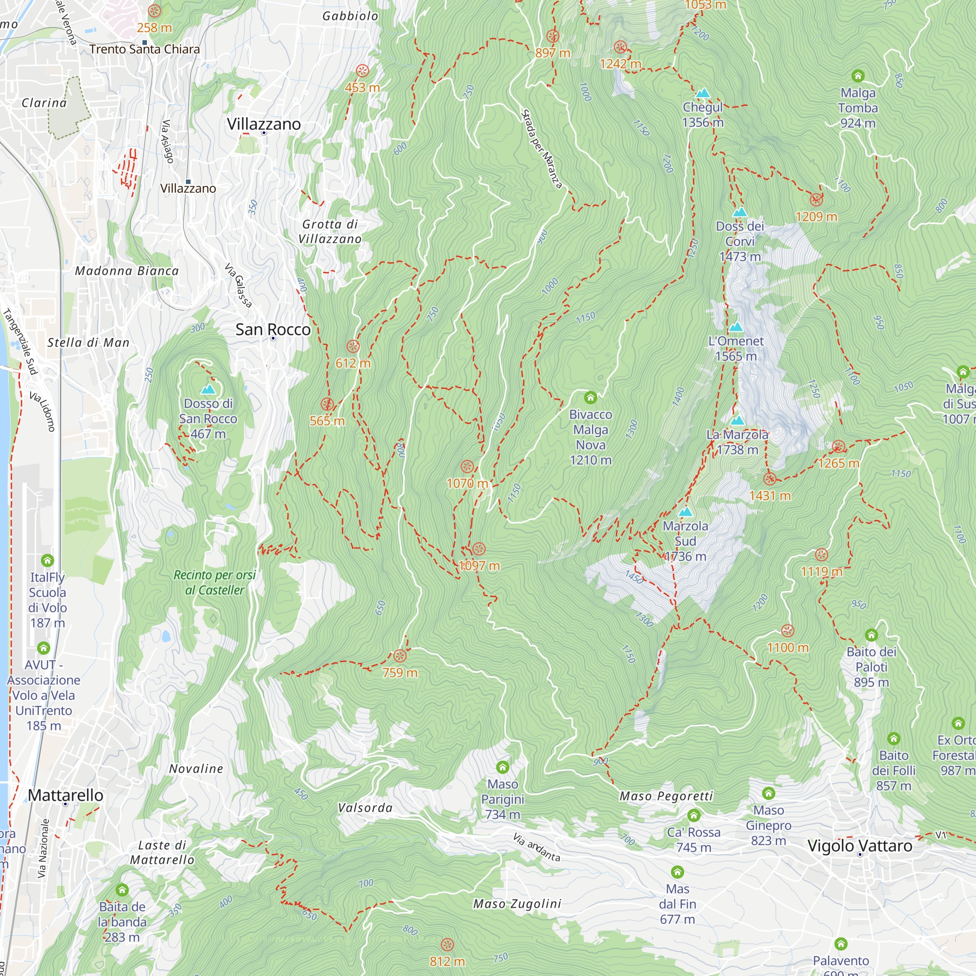 Rifugio Maranza map