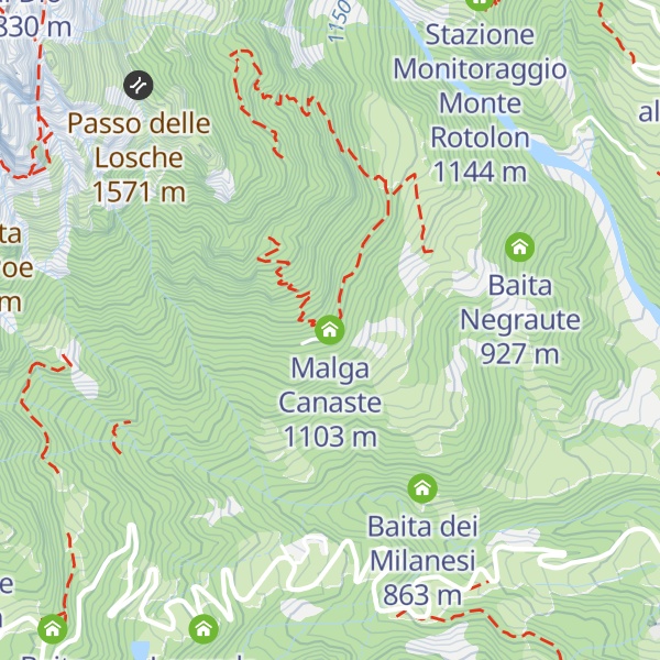 Map of Malga Canaste