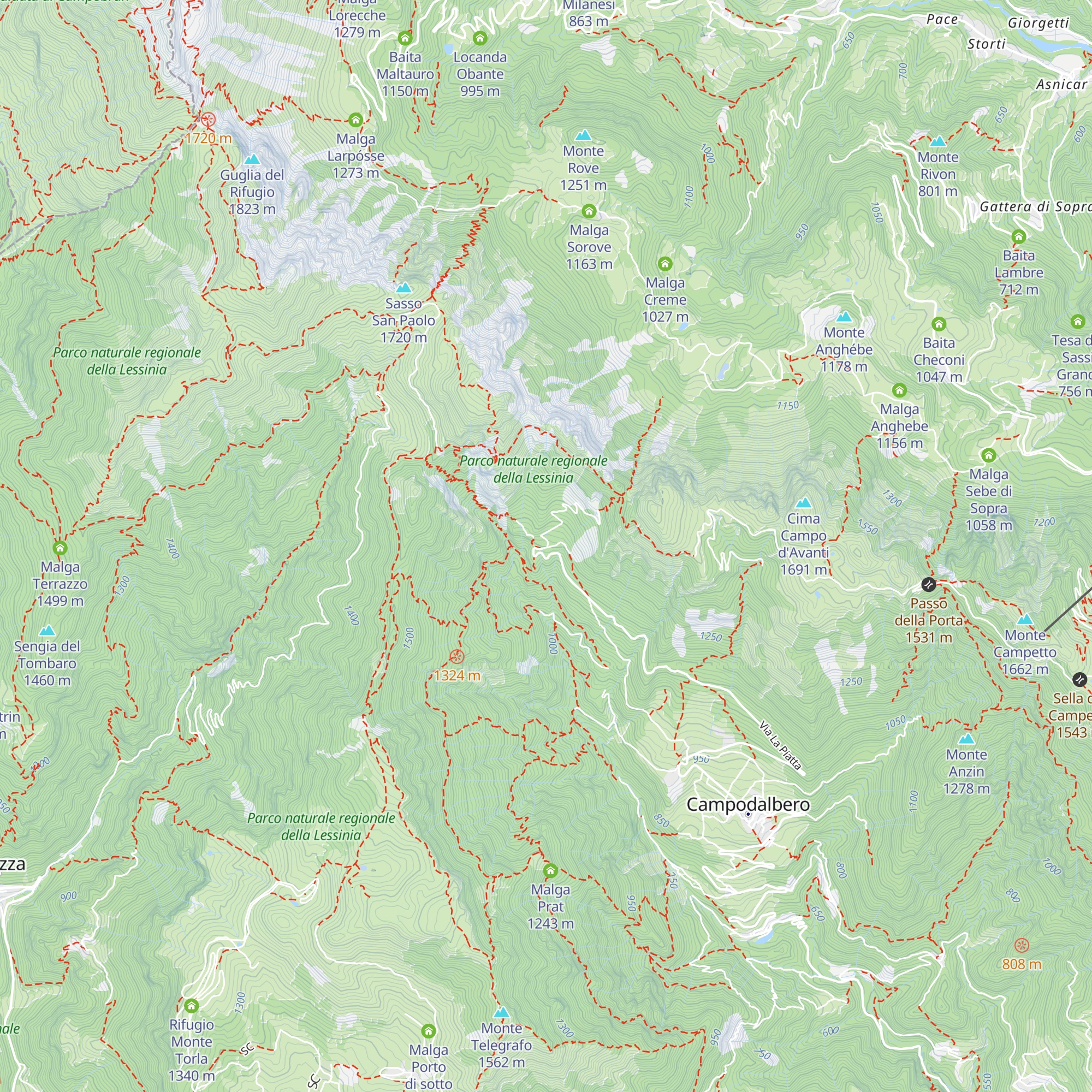 Baita Forestale map