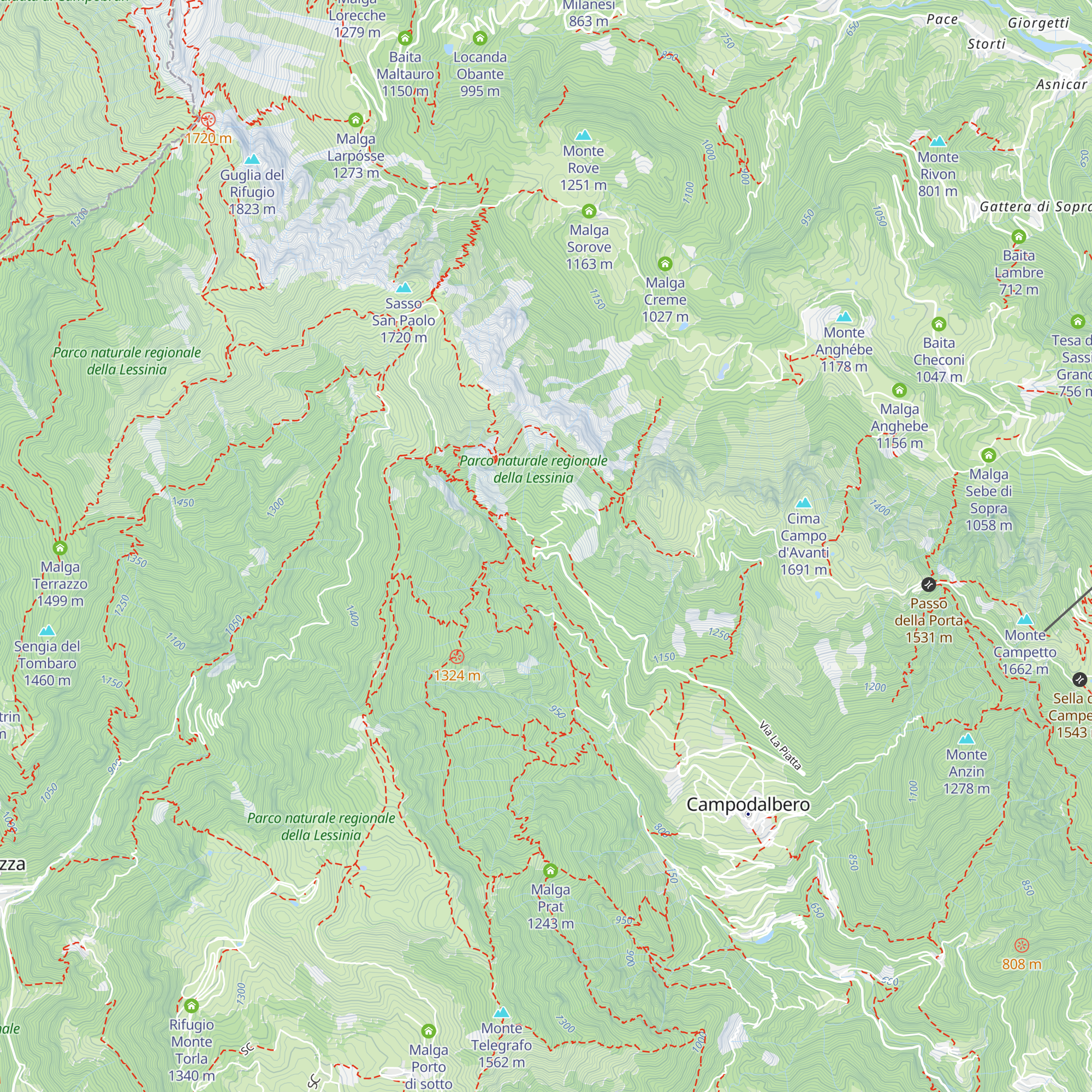 Baita Forestale map