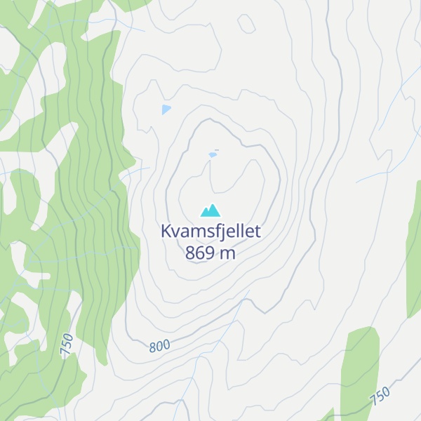 Map of Kvamsfjellet