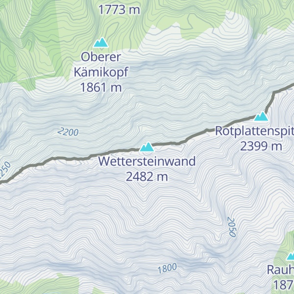 Map of Wettersteinwand
