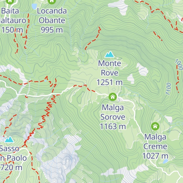 Map of Malga Masolin