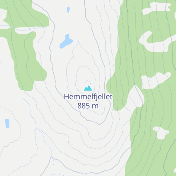 Map of Hemmelfjellet