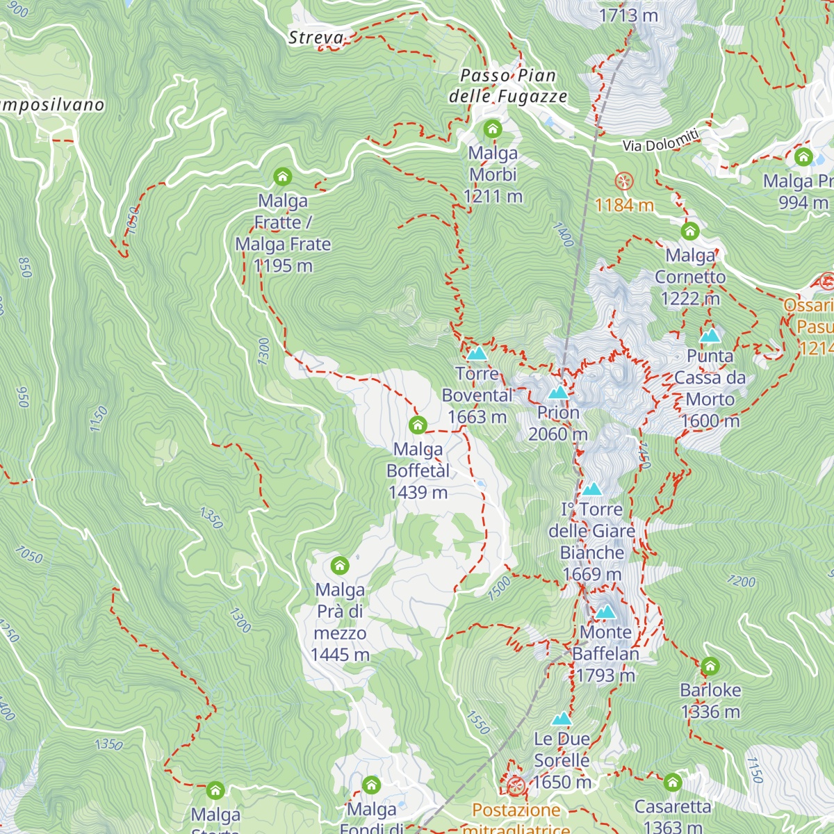 Malga Boffetal map