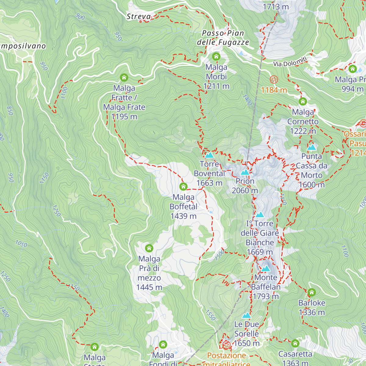 Malga Boffetal map