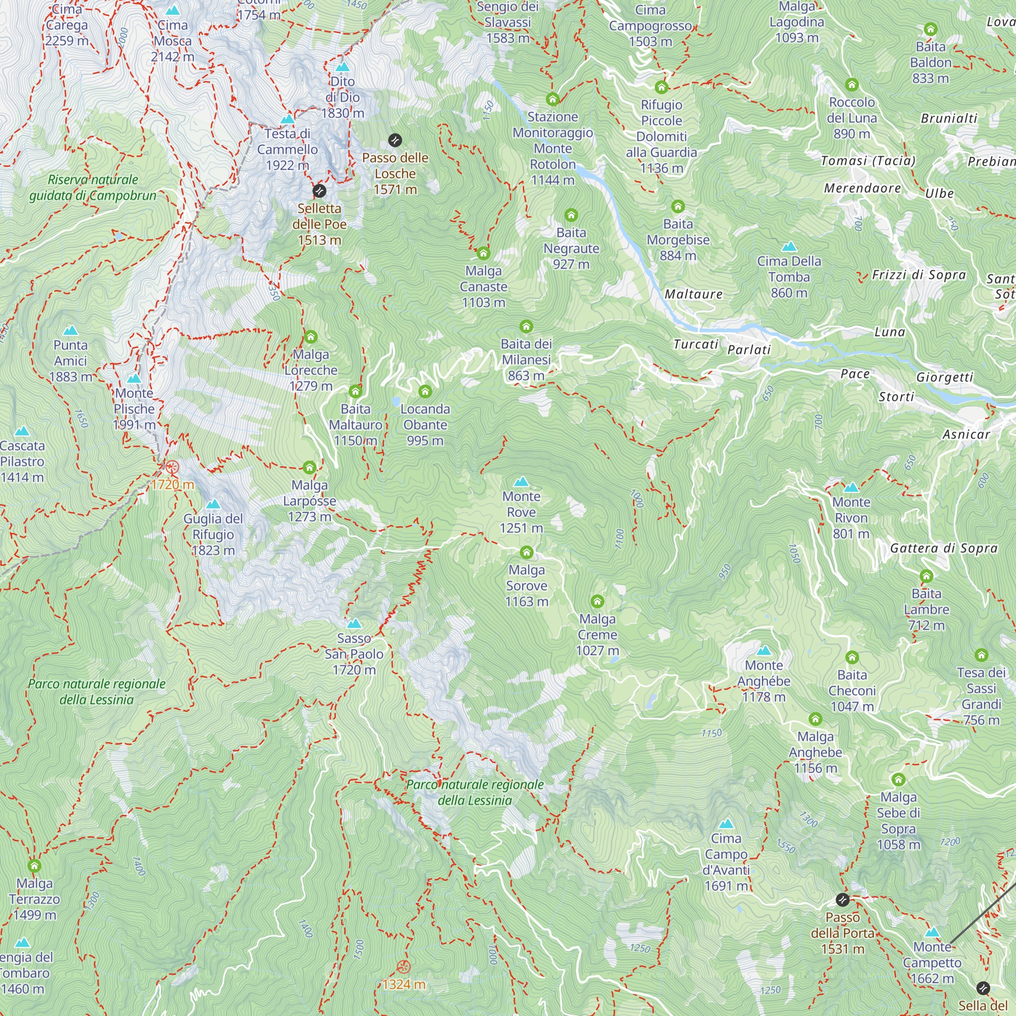 Malga Rove map