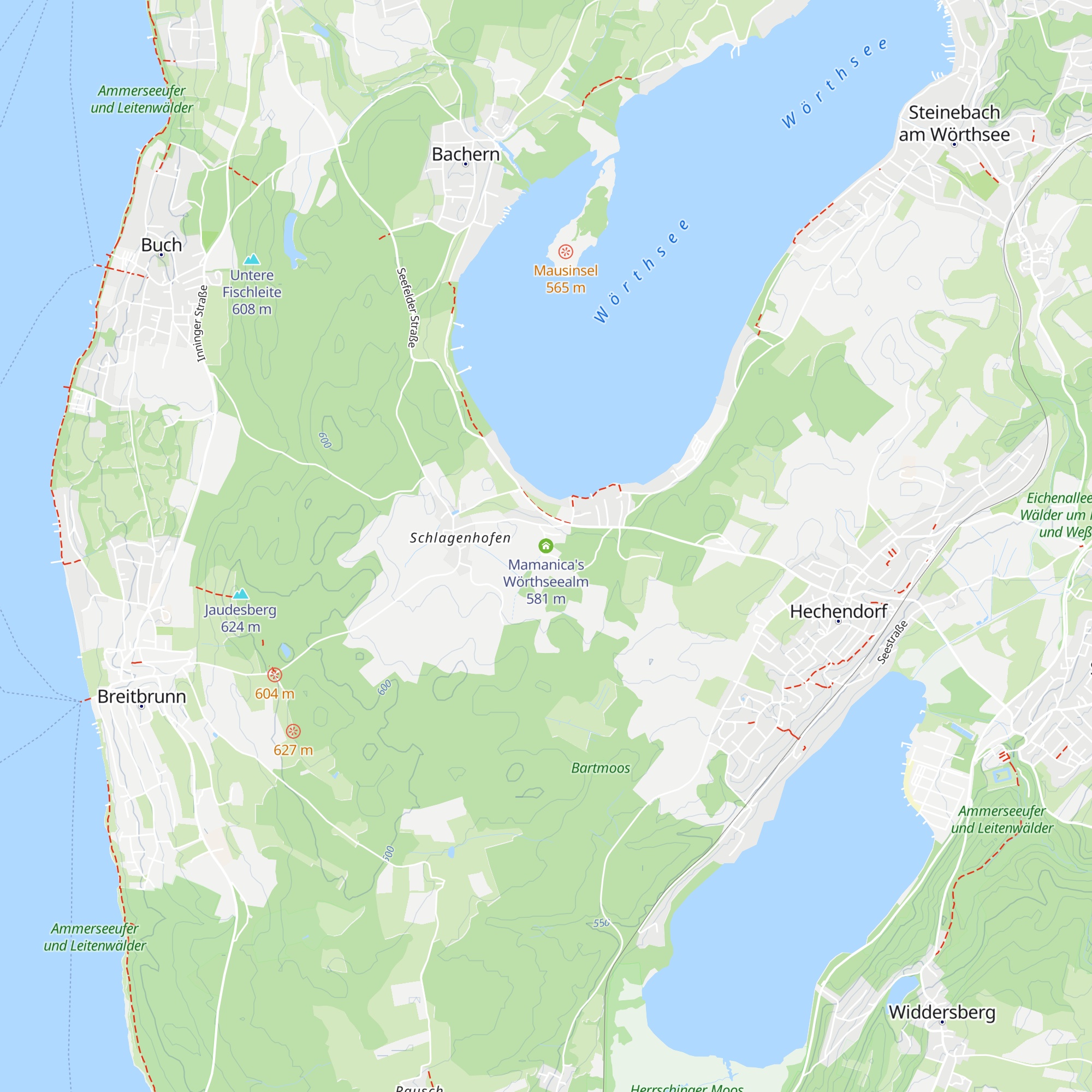 Mamanica's Wörthseealm map