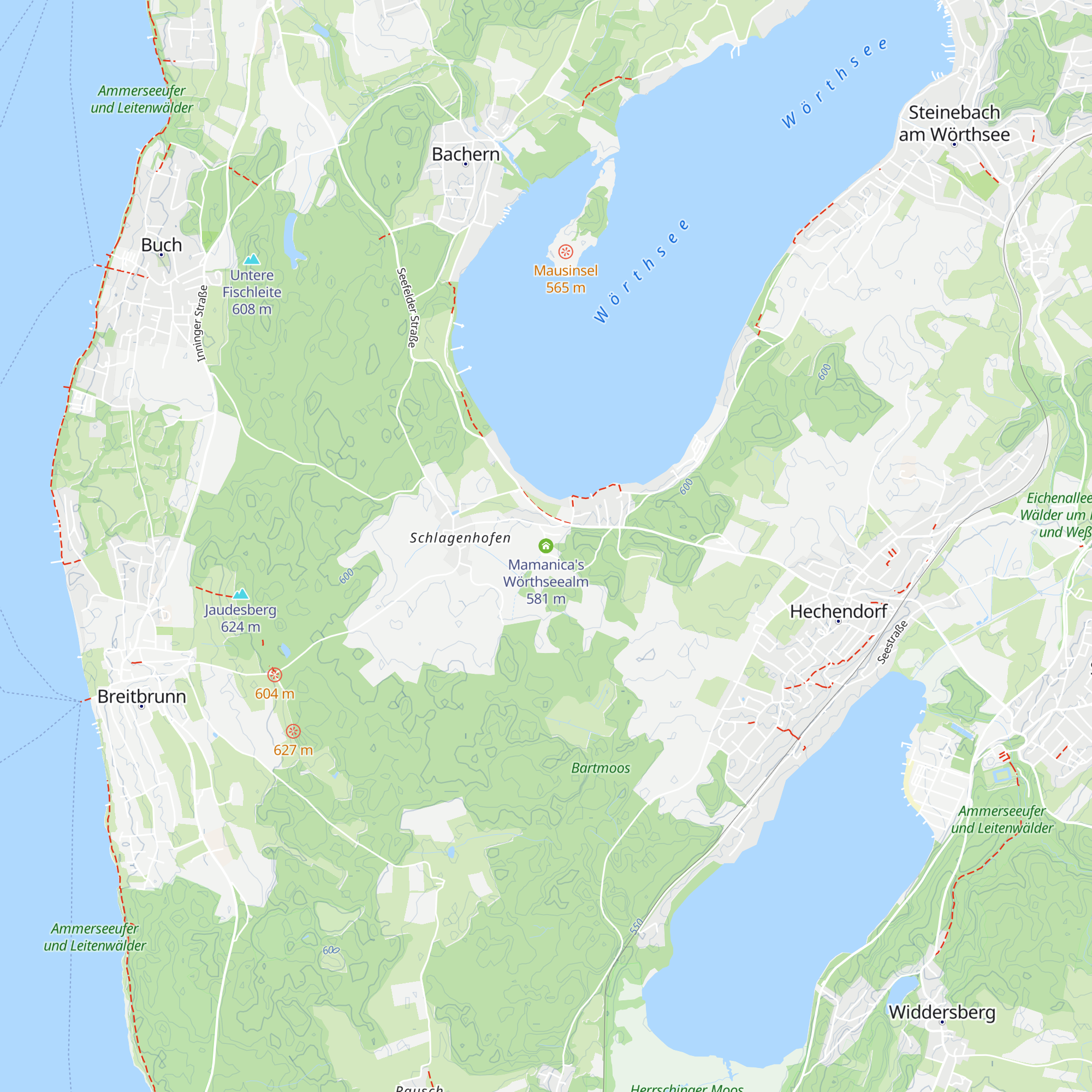 Mamanica's Wörthseealm map