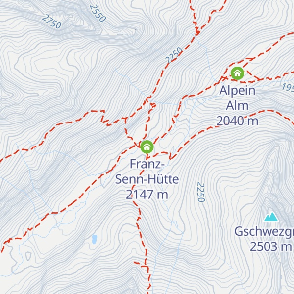 Map of Franz-Senn-Hütte