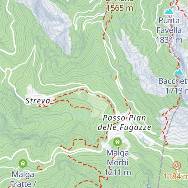 Map of Malga Streva