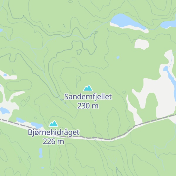 Map of Sandemfjellet