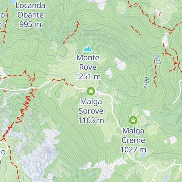 Map of Malga Sorove