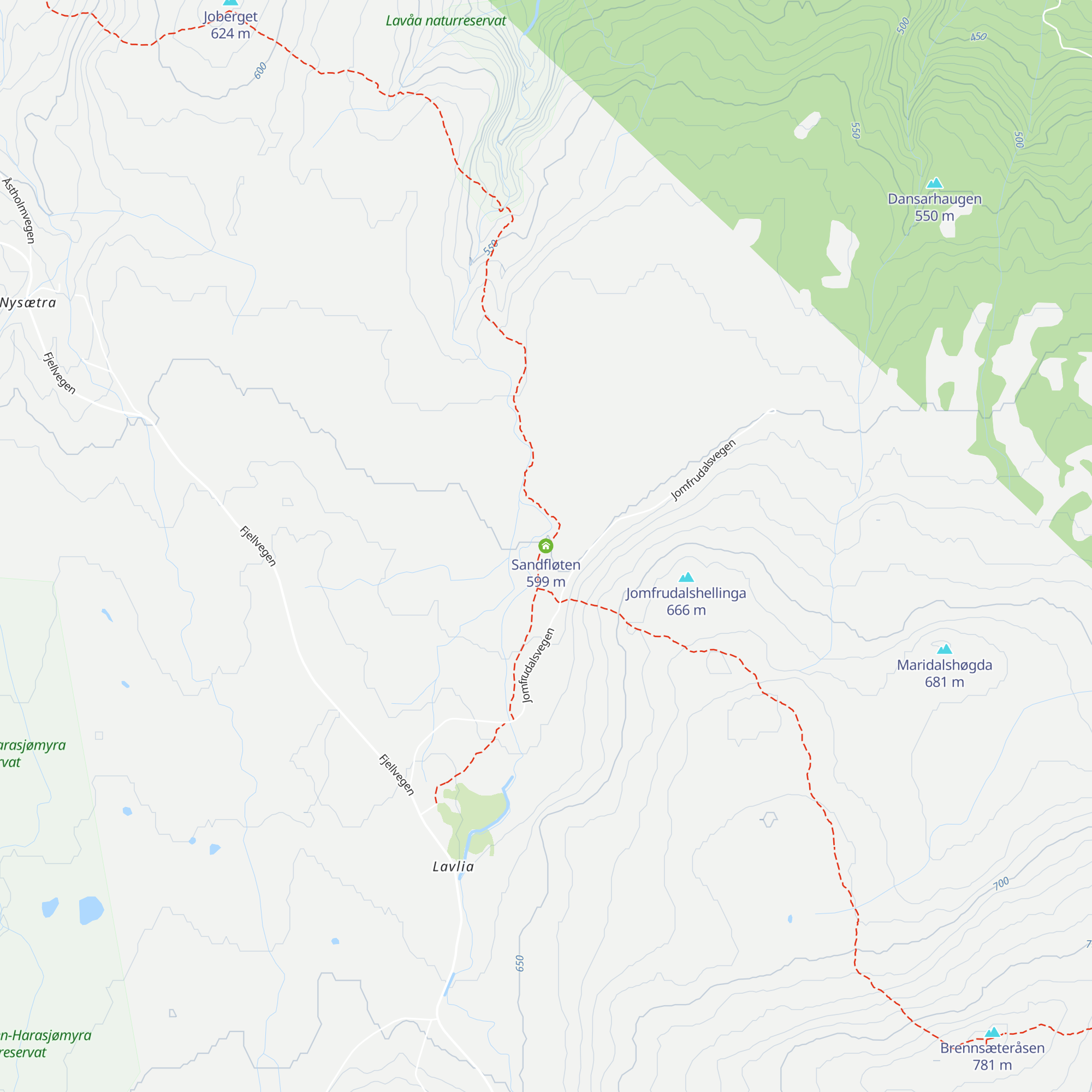 Sandfløten map