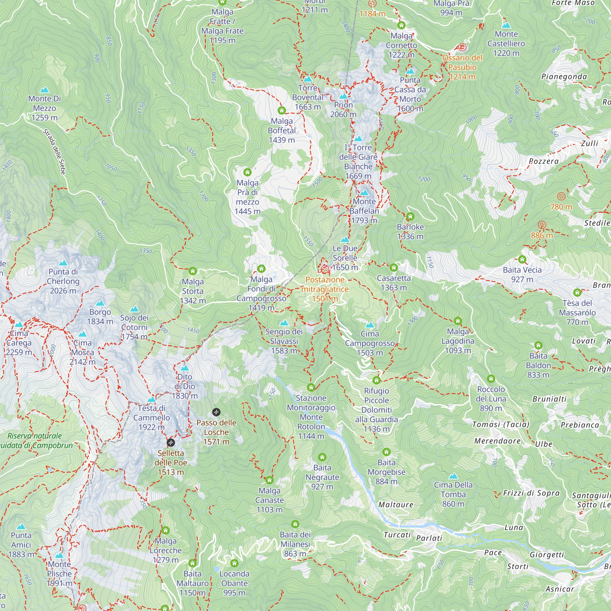 Rifugio "Città di Schio" map
