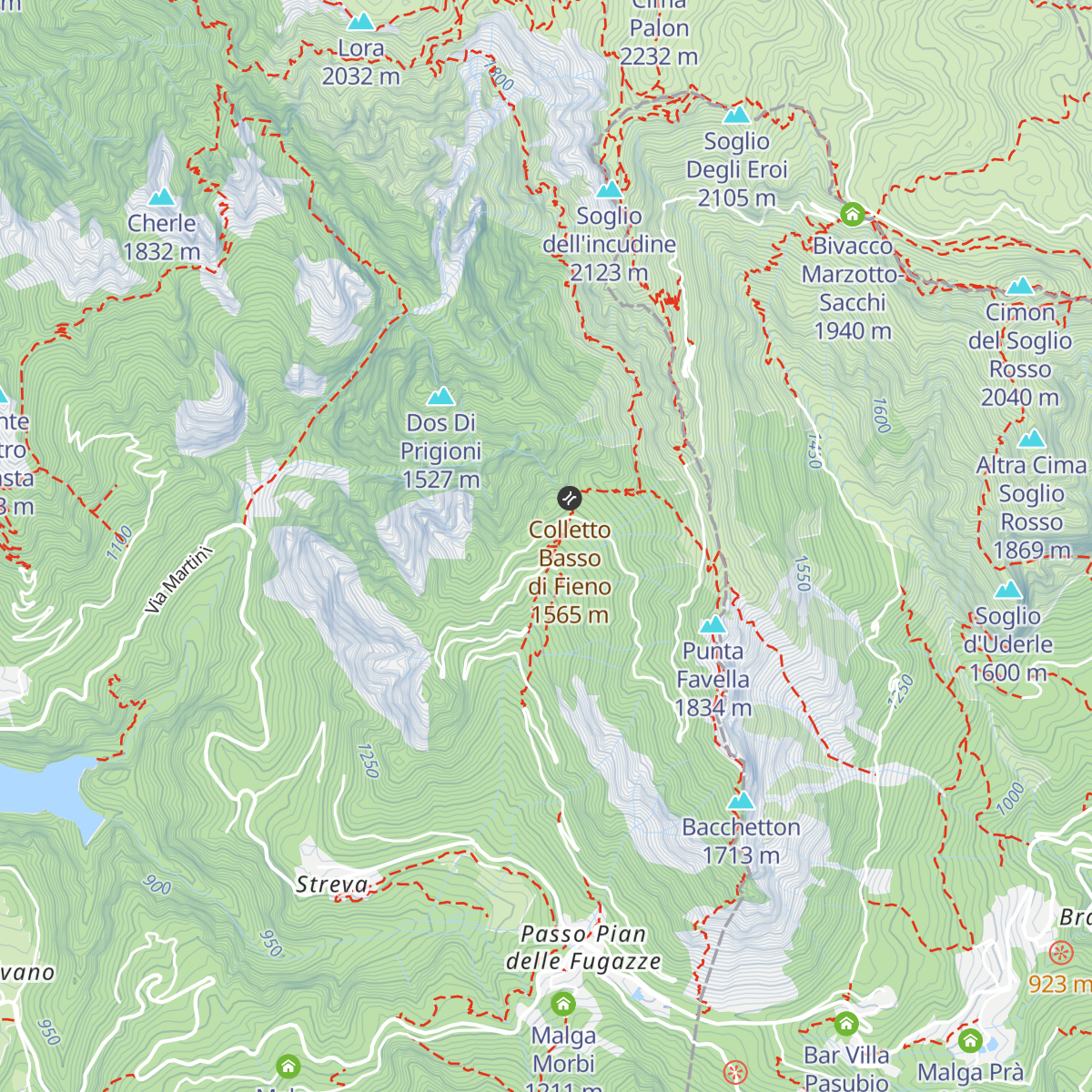 Malga Val di Fieno map