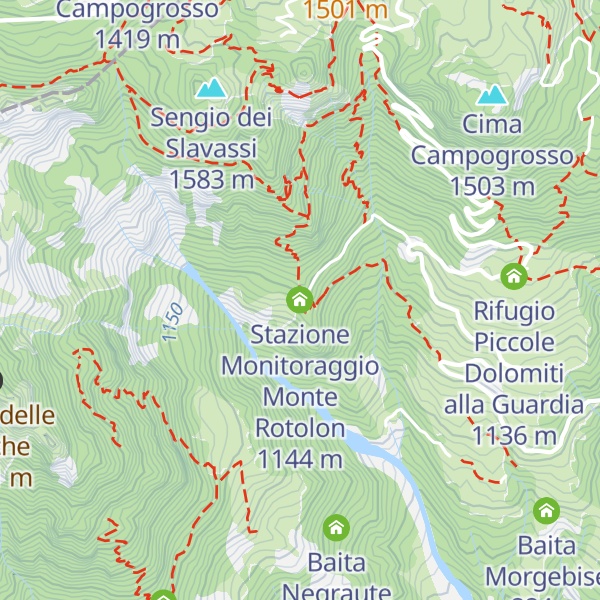 Map of Stazione Monitoraggio Monte Rotolon