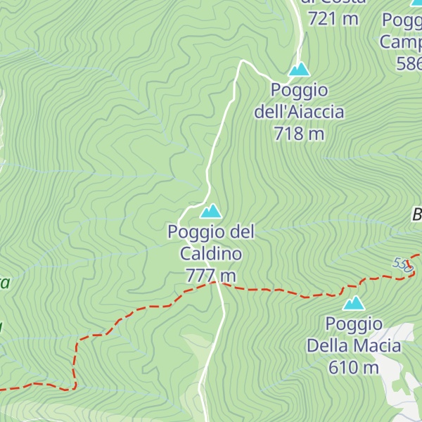 Map of Poggio del Caldino