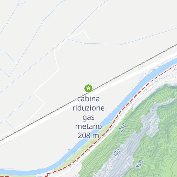 Map of cabina riduzione gas metano