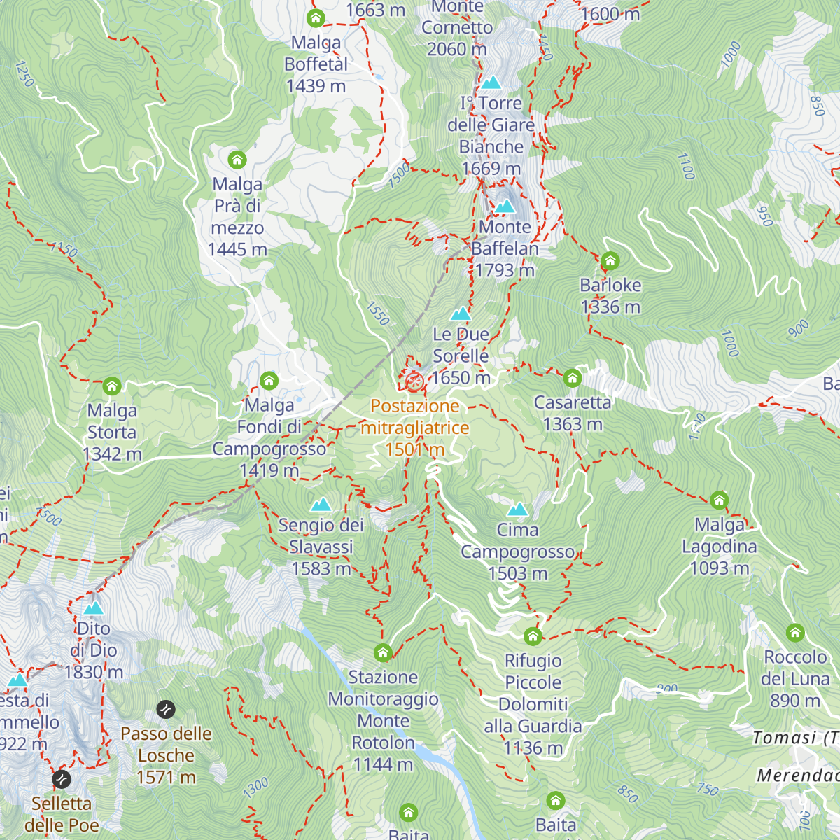 Rifugio Campogrosso map