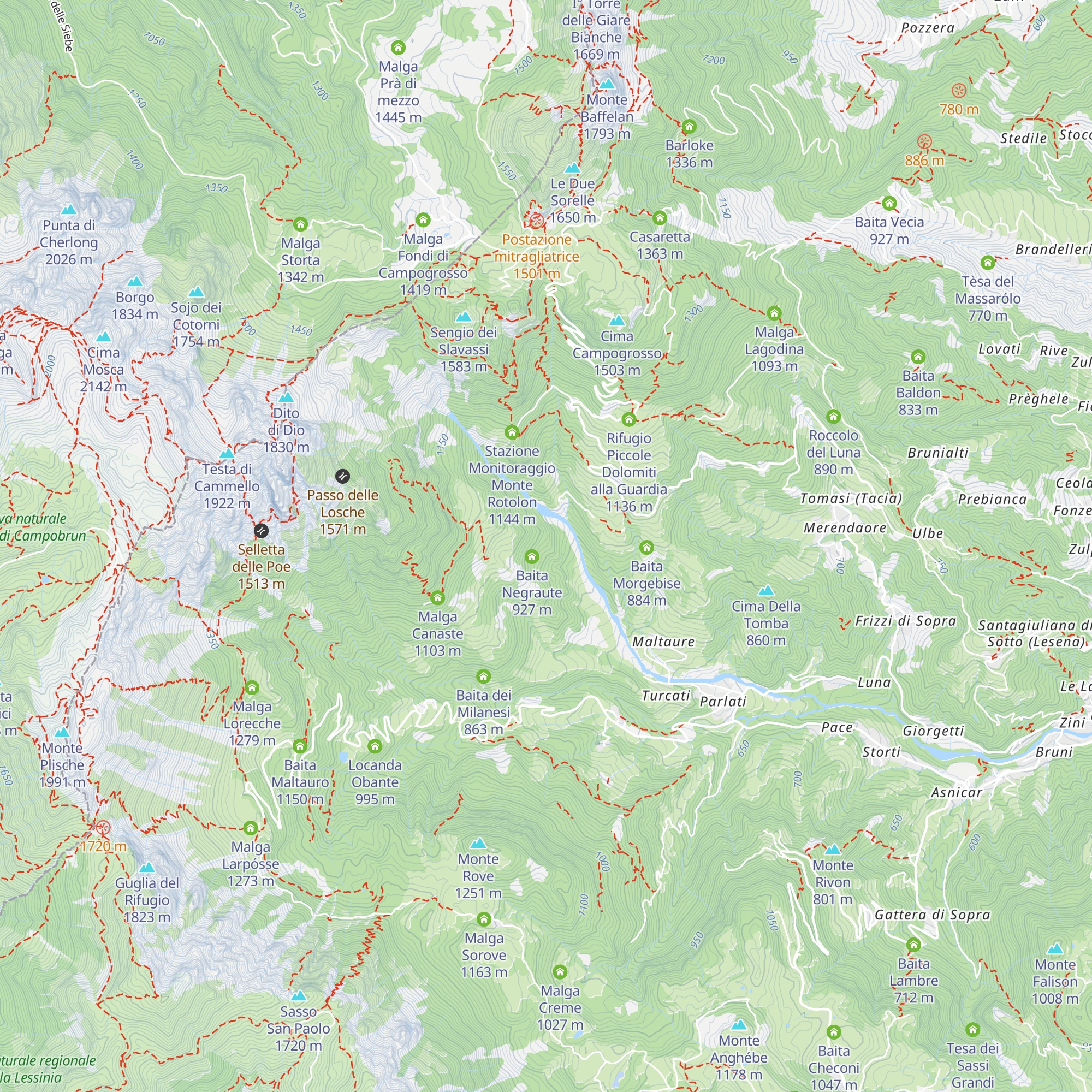 Baita Benetti map
