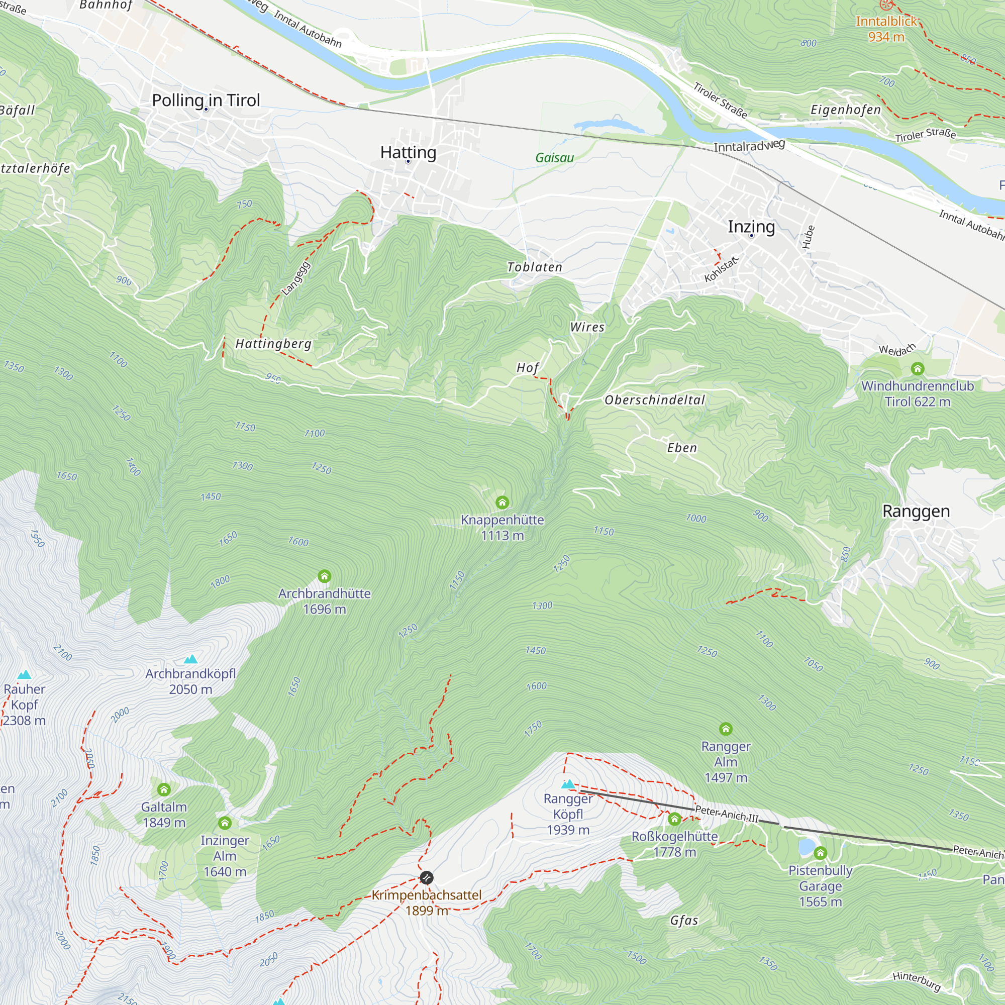 Knappenhütte map