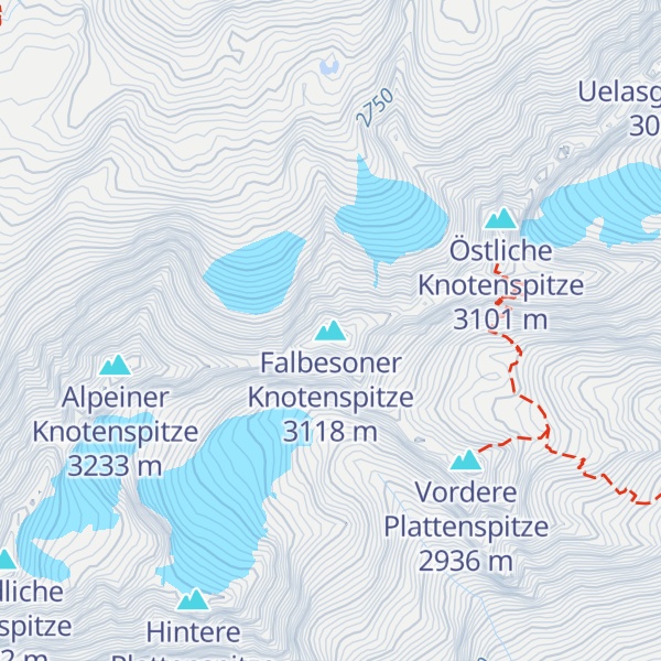 Map of Falbesoner Knotenspitze
