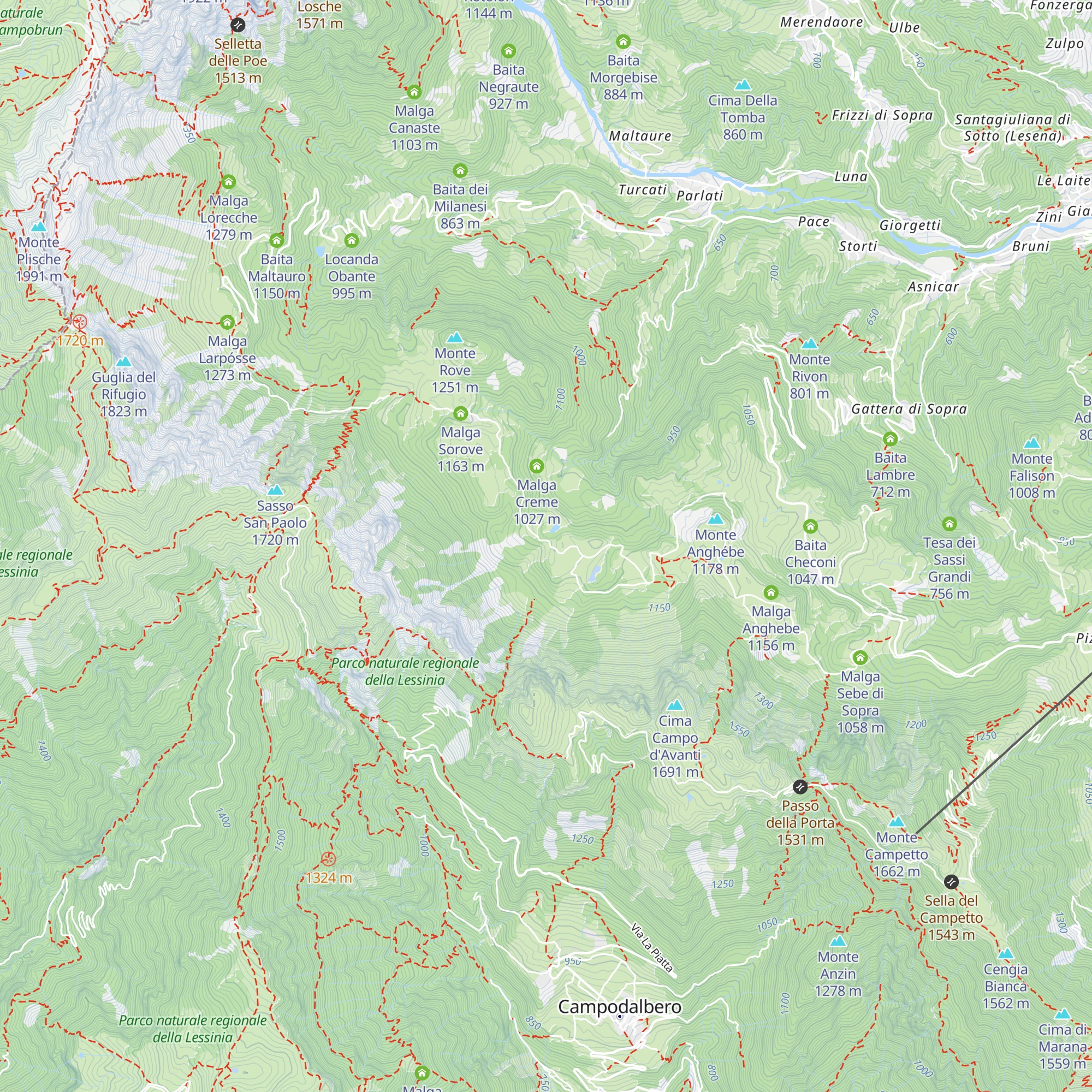 Malga Podeme (Podeme II) map