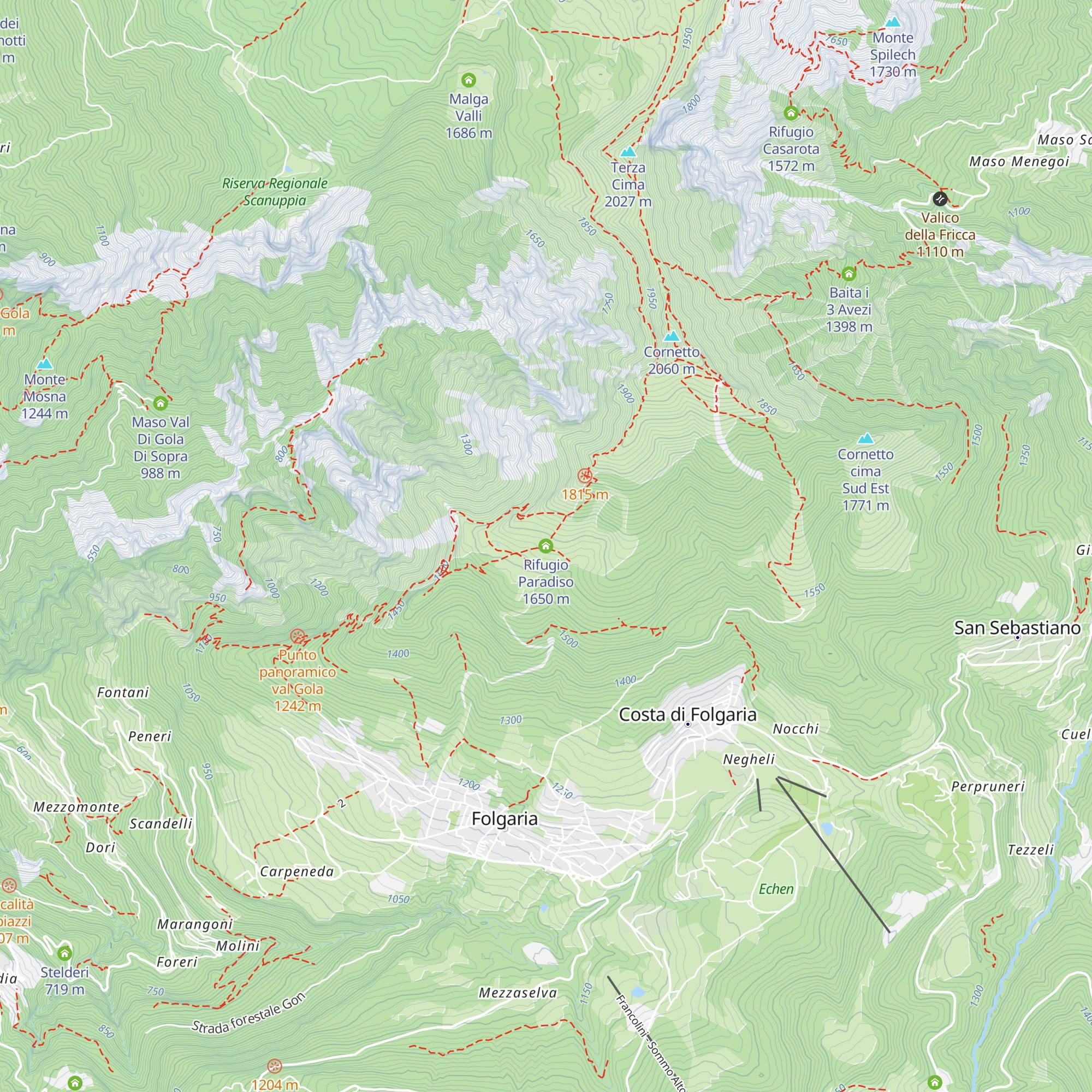 Rifugio Paradiso map