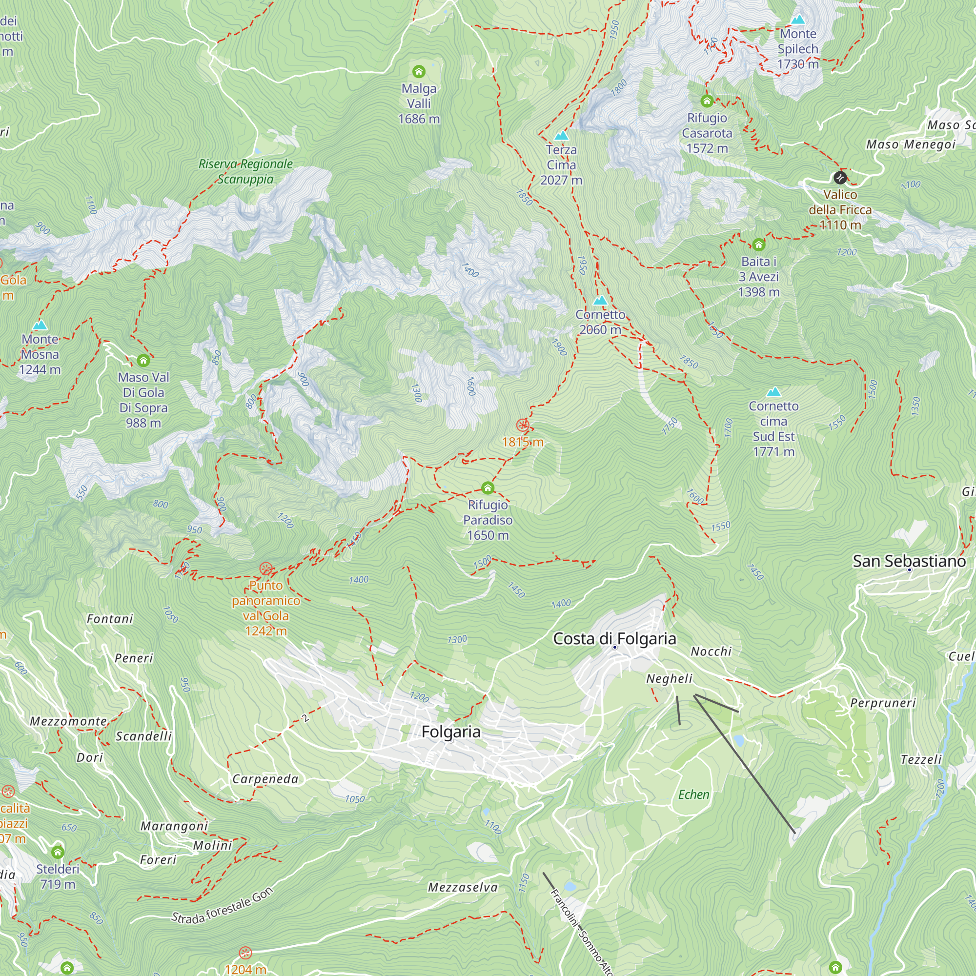 Rifugio Paradiso map