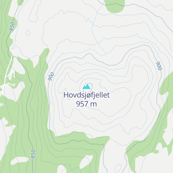 Map of Hovdsjøfjellet